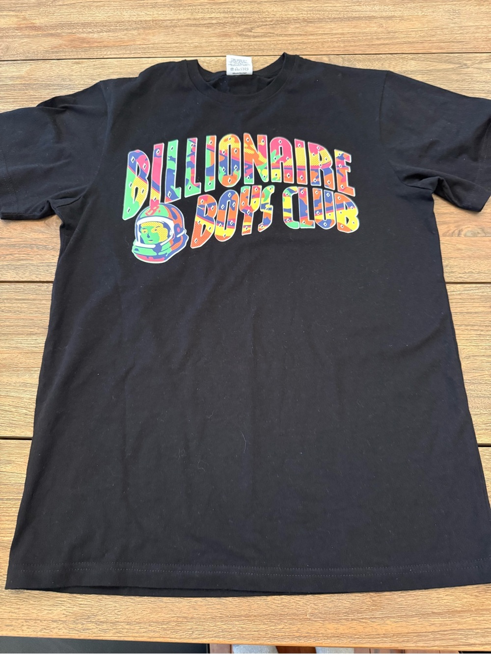 Billionaire Boys Club Black Tee with Multicolor Logo